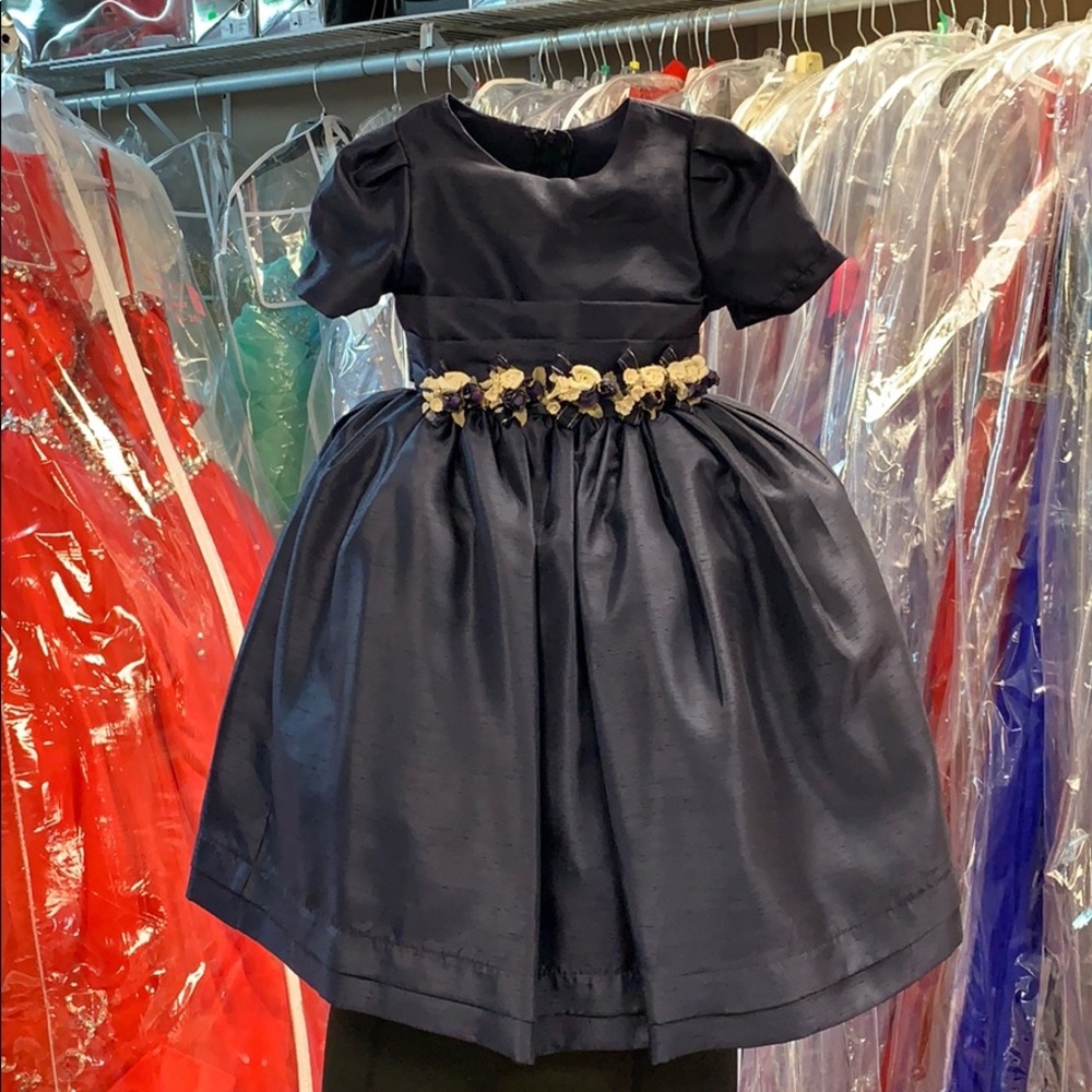 NAVY BLUE LITTLE GIRLS DRESS